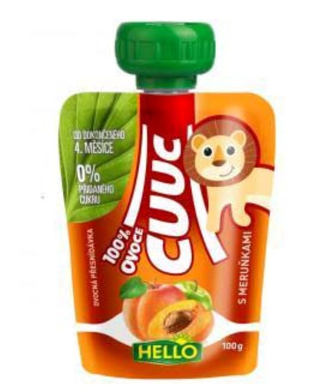 1. Ovocné pyré s marhuľami /bal 12 ks/