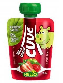 2. Ovocné pyré s jahodami /bal 12 ks/